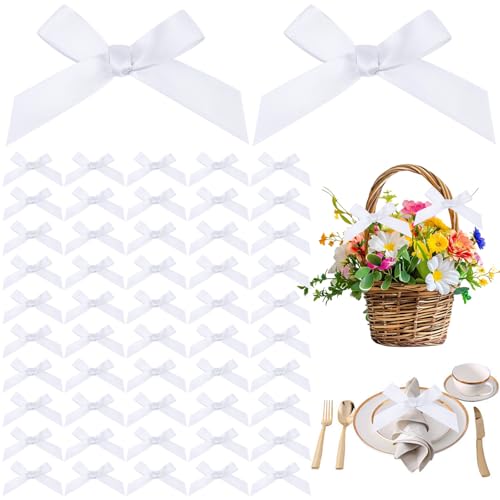 Gejoy 100 Stück 11,4 cm solide weiße Schleifen, Mini-Satinband, zum Basteln, für Hochzeit, Abschlussfeier, Geburtstag, Party, Dusche, Geschenkverpackung, Süßigkeitenbeutel, Dekoration Gejoy 100 Stück 11,4 cm solide weiße Schleifen, Mini-Satinband, zum Basteln, für Hochzeit, Abschlussfeier, Geburtstag, Party, Dusche, Geschenkverpackung, Süßigkeitenbeutel, Dekoration von Gejoy