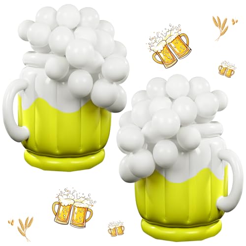 Gejoy Aufblasbare Oktoberfest-Dekorationen, Partyzubehör, inklusive großem aufblasbarem Bierkrug und 100 Luftballons für Oktoberfest-Dekorationen, Bier-Themenparty-Zubehör Gejoy Aufblasbare Oktoberfest-Dekorationen, Partyzubehör, inklusive großem aufblasbarem Bierkrug und 100 Luftballons für Oktoberfest-Dekorationen, Bier-Themenparty-Zubehör von Gejoy