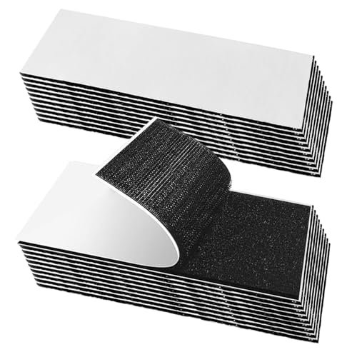 Gekamoyue Klettband Selbstklebend 20 Stück, 50mm × 100mm Selbstklebendes Klebepad Flauschband und Hakenband, 30mm × 100mm Selbstklebendes Klebepad für Befestigung, Organisation von Gekamoyue