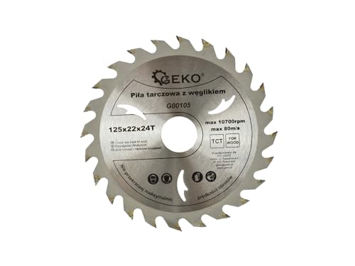 Geko G00105 Tct Kreissägeblatt für Holz 125 mm x 22 mm x 24 T Geko G00105 Tct Kreissägeblatt für Holz 125 mm x 22 mm x 24 T von Geko