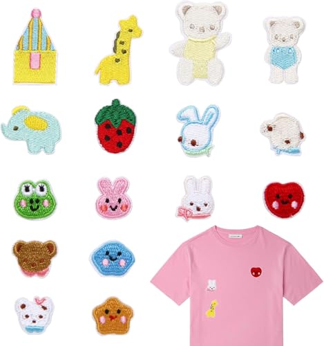 Flicken zum Aufbügeln,16 Stück Bügelflicken Kinder Aufnäher zum Aufbügeln von Aufnäher Kinder, DIY Bügelbilder für Textilien für T-Shirt, Jeans, Rucksäcke,Hüte Stick Bügelsticker Flicken zum Aufbügeln,16 Stück Bügelflicken Kinder Aufnäher zum Aufbügeln von Aufnäher Kinder, DIY Bügelbilder für Textilien für T-Shirt, Jeans, Rucksäcke,Hüte Stick Bügelsticker von Gelewuld