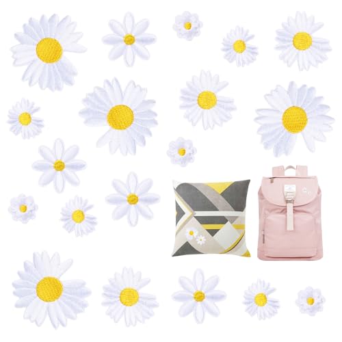 Flicken zum Aufbügeln Kinder,Bügelflicken Kinder Gänseblümchen Blumen Aufnäher patches (Flower-30P) von Gelewuld