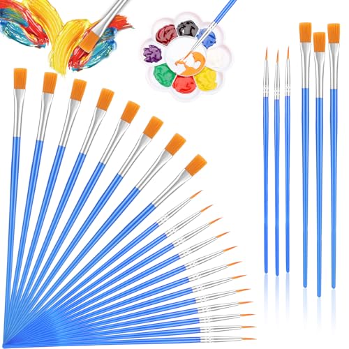 Gelewuld 60 Stück Pinselset Acrylfarbe Pinsel Nylon Pinsel Set, Breite Pinsel Klein und Runde Künstlerpinsel für Aquarellpinsel, Feine Pinsel von Acrylpinsel Anfänger Kinder Gelewuld 60 Stück Pinselset Acrylfarbe Pinsel Nylon Pinsel Set, Breite Pinsel Klein und Runde Künstlerpinsel für Aquarellpinsel, Feine Pinsel von Acrylpinsel Anfänger Kinder von Gelewuld