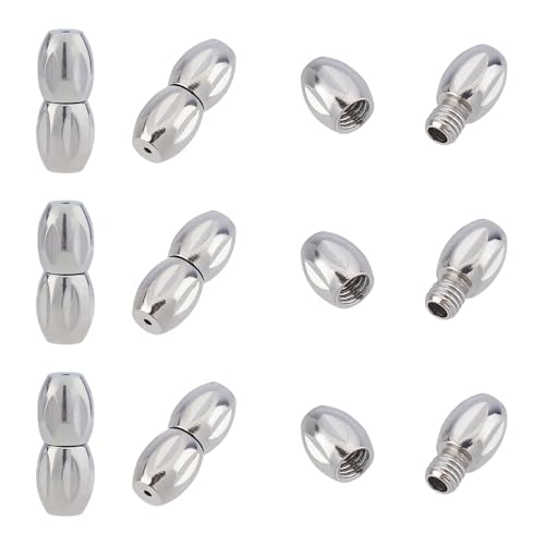 Gelirda 10 Set Edelstahl-Schraubverschlüsse, ovale Halskettenschließe, Schmuckverbinder für Armband, Halskette, Schmuckherstellung Gelirda 10 Set Edelstahl-Schraubverschlüsse, ovale Halskettenschließe, Schmuckverbinder für Armband, Halskette, Schmuckherstellung von Gelirda