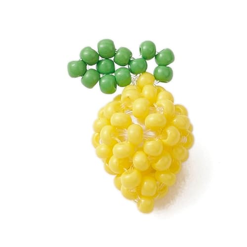 Gelirda 10 handgefertigte Zitronen-Charm-Anhänger aus Glas, Rocailles, Obst-Anhänger für selbstgemachten Schmuck, Armband, Halskette, Ohrringe, Handwerk, Nicht-Edelmetall von Gelirda