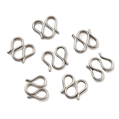 Gelirda 100 Stück Edelstahl S-Haken Verschlüsse Schmuck Verbindungsverschlüsse für DIY Schmuckherstellung Armband Halskette Handwerk von Gelirda
