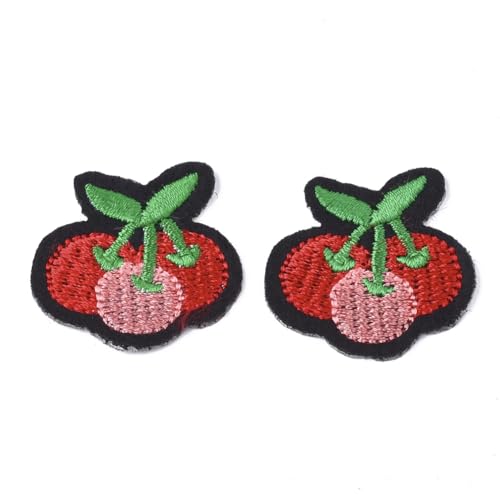 Gelirda 100 Stück Kirsch-Aufnäher zum Aufbügeln auf Obst, zum Aufnähen von Kleidung, bestickte Applikation zum Nähen von Rucksack, T-Shirt, Kleid Gelirda 100 Stück Kirsch-Aufnäher zum Aufbügeln auf Obst, zum Aufnähen von Kleidung, bestickte Applikation zum Nähen von Rucksack, T-Shirt, Kleid von Gelirda