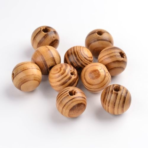 Gelirda 400 Stück natürliche Holz-Streifenperlen, runde Holz-Rosenkranz-Abstandshalter für DIY-Schmuck, Armbänder, Basteln, 400 Stück Gelirda 400 Stück natürliche Holz-Streifenperlen, runde Holz-Rosenkranz-Abstandshalter für DIY-Schmuck, Armbänder, Basteln, 400 Stück von Gelirda