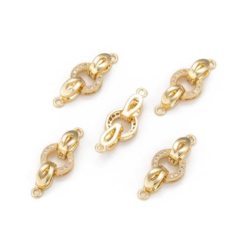 Gelirda 5 Set Messing Zirkonia Oval Faltverschlüsse Goldene Verlängerung Verbindungsverschluss für DIY Schmuck Herstellung Armbänder Halskette Handwerk Gelirda 5 Set Messing Zirkonia Oval Faltverschlüsse Goldene Verlängerung Verbindungsverschluss für DIY Schmuck Herstellung Armbänder Halskette Handwerk von Gelirda