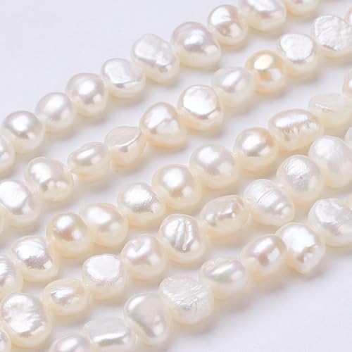 Gelirda 50 Stück natürliche Süßwasserperlen, unregelmäßige Perlen, Nuggets-Form, Abstandshalter-Perlen für Schmuck, Armband, Halskettenherstellung von Gelirda