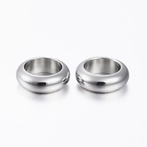 Gelirda 500 Stück kleine Ringperlen aus Edelstahl, großes Loch, Abstandshalter für Schmuck, Ohrringe, Halsketten, Zubehör Gelirda 500 Stück kleine Ringperlen aus Edelstahl, großes Loch, Abstandshalter für Schmuck, Ohrringe, Halsketten, Zubehör von Gelirda