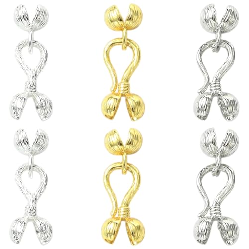 Gelirda 6 Stück S-Haken-Verschlüsse Endkappen verbinden Verlängerung Schmuckverschlüsse für DIY Schmuck Halskette Armband Herstellung Handwerk von Gelirda