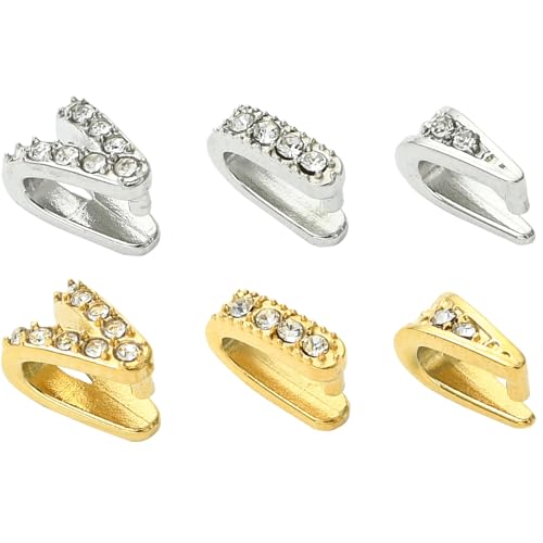 Gelirda 6 x Edelstahl-Eispickel-Quetschbügel mit Strasssteinen, zum Aufstecken, Kristall-Anhänger, Verbindungsstück für DIY-Schmuckherstellung, Halskette, Armband Gelirda 6 x Edelstahl-Eispickel-Quetschbügel mit Strasssteinen, zum Aufstecken, Kristall-Anhänger, Verbindungsstück für DIY-Schmuckherstellung, Halskette, Armband von Gelirda