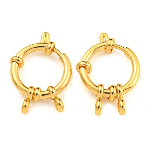Gelirda Goldene Federringverschlüsse aus Edelstahl, rund, geschlossener Ring, Schmuckverschlüsse für Armbänder, Halsketten, Schmuckherstellung, Handwerk, 10 Stück von Gelirda