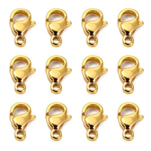Gelirda Karabinerverschlüsse aus Edelstahl, goldfarben, für Papageien, 9 x 5 mm, für Schmuckherstellung, 100 Stück Gelirda Karabinerverschlüsse aus Edelstahl, goldfarben, für Papageien, 9 x 5 mm, für Schmuckherstellung, 100 Stück von Gelirda