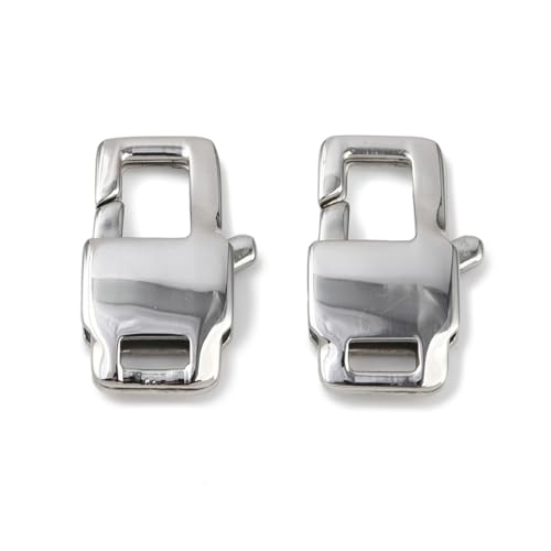 Gelirda Karabinerverschlüsse aus Edelstahl, rechteckig, für Schmuckherstellung, Armband, Halskette, 10 Stück von Gelirda