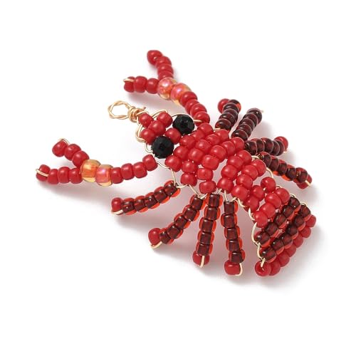 Gelirda Süßer 3D-Hummer mit Kupferdraht, Glasperlen, Meerestier-Charms, Ornamente für Schmuckherstellung, Handwerk, 10 Stück Gelirda Süßer 3D-Hummer mit Kupferdraht, Glasperlen, Meerestier-Charms, Ornamente für Schmuckherstellung, Handwerk, 10 Stück von Gelirda
