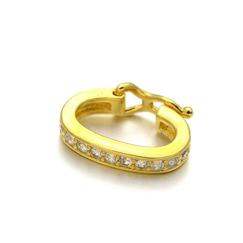 Gelirda Twister-Verschlüsse aus Messing, mit Zirkonia, goldfarben, für Armband, Halskette, Schmuckherstellung, 10 Stück Gelirda Twister-Verschlüsse aus Messing, mit Zirkonia, goldfarben, für Armband, Halskette, Schmuckherstellung, 10 Stück von Gelirda