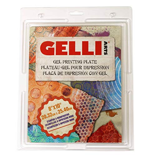 Gelli-Kunstplatte 20 cm x 25 cm, Mehrfarbig. von Gelli Arts