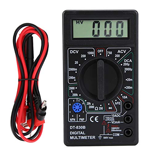 Tragbarer LCD-Voltmeter, multifunktional, Dt-830B, digitales Multimeter, kann AC/DC-Spannung messen, Schwarz, großes Display, klare Datenanzeige, geeignet für Haus und Auto Tragbarer LCD-Voltmeter, multifunktional, Dt-830B, digitales Multimeter, kann AC/DC-Spannung messen, Schwarz, großes Display, klare Datenanzeige, geeignet für Haus und Auto von GeluEla