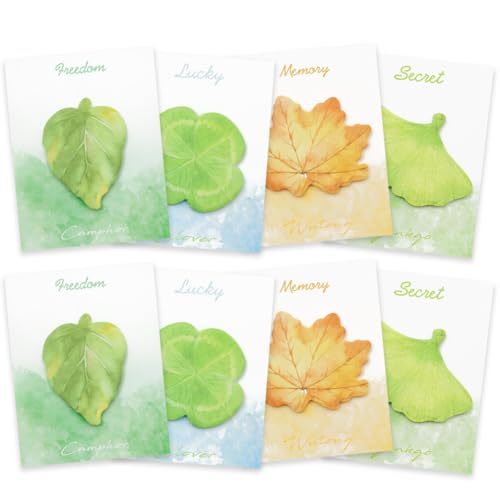 8 Packungen Haftnotizen mit Blättern, selbstklebende Kawaii-Notizen aus Blattpapier, selbstklebende Notizblöcke, 30 Blatt/Packung x 8 Packungen, Büro-Schule-Lernbedarf für Schüler, Lehrer, Kinder 8 Packungen Haftnotizen mit Blättern, selbstklebende Kawaii-Notizen aus Blattpapier, selbstklebende Notizblöcke, 30 Blatt/Packung x 8 Packungen, Büro-Schule-Lernbedarf für Schüler, Lehrer, Kinder von Geluode