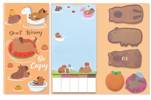 Capybara Haftnotizen, Kawaii Little Capybara Haftnotizen, selbstklebende Blöcke, niedliche Memo-Notizen, 11 Packungen mit 50 Blatt/Packung, Büroschule, Lernbedarf für Studenten, Lehrer, Kinder, Frauen Capybara Haftnotizen, Kawaii Little Capybara Haftnotizen, selbstklebende Blöcke, niedliche Memo-Notizen, 11 Packungen mit 50 Blatt/Packung, Büroschule, Lernbedarf für Studenten, Lehrer, Kinder, Frauen von Geluode