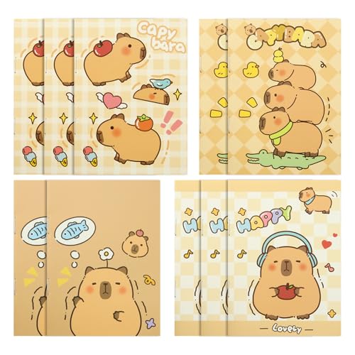 Capybara-Taschennotizbücher, 10 Packungen in 4 Designs, 8,2 x 12 cm, niedliches, wasserdichtes Mini-Notizbuch, Tagebuch für Geburtstagsgeschenke, kleine Geschenke, Büro, Geschäft, Schule, Kinder Capybara-Taschennotizbücher, 10 Packungen in 4 Designs, 8,2 x 12 cm, niedliches, wasserdichtes Mini-Notizbuch, Tagebuch für Geburtstagsgeschenke, kleine Geschenke, Büro, Geschäft, Schule, Kinder von Geluode