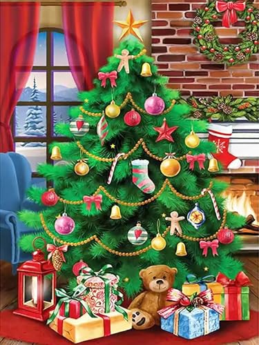 GemZono Diamant-Malerei-Set für Erwachsene, Weihnachten, 5D-Diamantkunst, Diamantmalerei, Vollbohrer, Edelstein-Kunst-Malerei-Set für Zuhause, Wanddekoration, Geschenke, 30,5 x 40,6 cm GemZono Diamant-Malerei-Set für Erwachsene, Weihnachten, 5D-Diamantkunst, Diamantmalerei, Vollbohrer, Edelstein-Kunst-Malerei-Set für Zuhause, Wanddekoration, Geschenke, 30,5 x 40,6 cm von GemZono