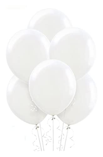 Gemar -Latex-Ballons 10 Zoll Farbe Pastell Weiß Packung mit 100 Stück, G90/11 von Gemar