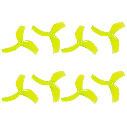 Gemfan 4Pairs D63 1,5 mm 3-Blatt 3-Loch Propeller CW CCW Prop Geeignet für 1105-1108 Motor DIY RC Racing Drohne (Yellow) von Gemfan