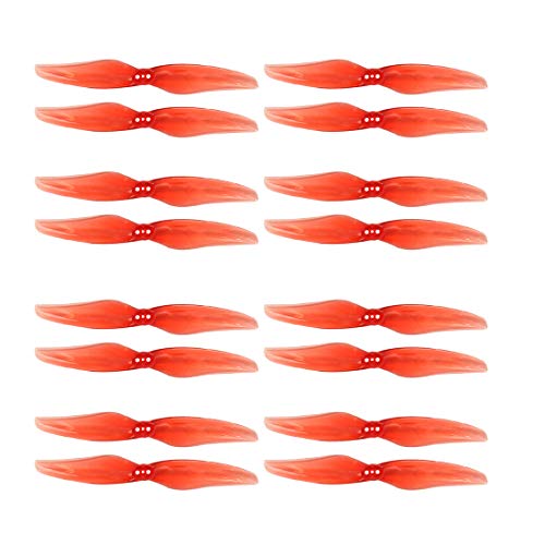 Gemfan 8Pairs Hurricane 4024 Propeller 2 Blatt 3 Loch 1,5 mm 4x2,4 CW CCW Rennpropeller für bürstenlose Mini-Motorstützen (Red) von Gemfan