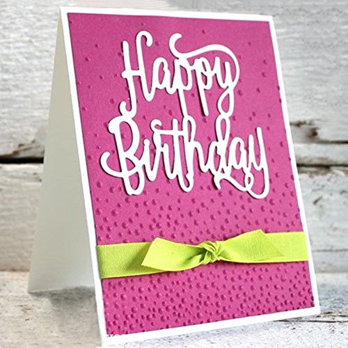 Gemini_mall®, Metall-Stanzform im Blumenherzmotiv, Schablone, für Bastelarbeiten, Scrapbooking, Alben, Papierkarten, Prägen Herzlichen Glückwunsch zum Geburtstag von Gemini_mall