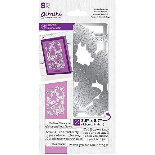 Gemini GEM-STD-DBU Acryl Stempel & Stanzwerkzeug Set-Tanzende Schmetterlinge, Silber, Einheitsgröße Gemini GEM-STD-DBU Acryl Stempel & Stanzwerkzeug Set-Tanzende Schmetterlinge, Silber, Einheitsgröße von Gemini