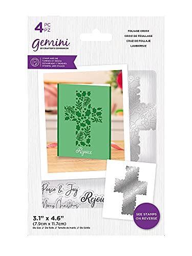 Gemini GEM-STD-FOCR Acryl-Stempel und Metall-Stanzform, abstrakte Kollektion – Blattkreuz, silber, Einheitsgröße Gemini GEM-STD-FOCR Acryl-Stempel und Metall-Stanzform, abstrakte Kollektion – Blattkreuz, silber, Einheitsgröße von Gemini