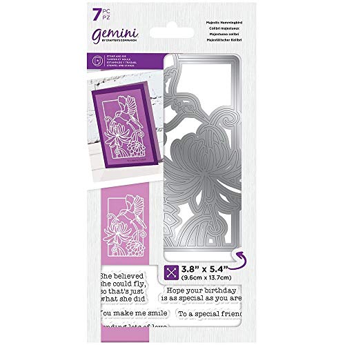 Gemini GEM-STD-MHUM Acryl Stempel & Stanzwerkzeug Set-Majestätischer Kolibri, Silber, Einheitsgröße Gemini GEM-STD-MHUM Acryl Stempel & Stanzwerkzeug Set-Majestätischer Kolibri, Silber, Einheitsgröße von Gemini