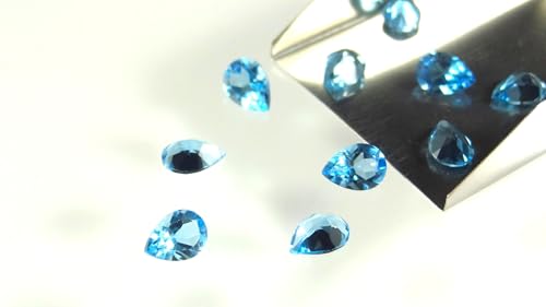 Natürlicher Swiss Blue Topas 7x5 mm Birnenschliff Lose Schmucksteine Natürlicher Swiss Blue Topas 7x5 mm Birnenschliff Lose Schmucksteine von GemsOP