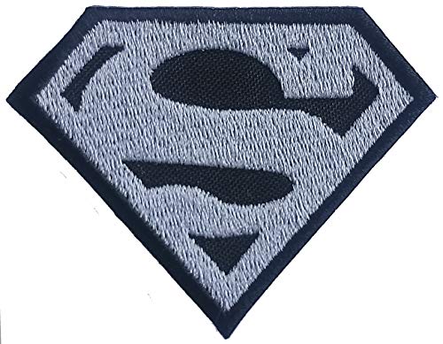 Superman-Logo-Aufnäher, bestickt, zum Aufbügeln, 80 x 60 mm von Gene's Trinkets