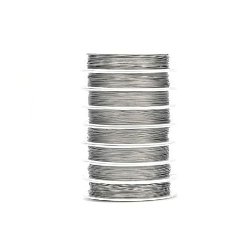0,3–1 mm Edelstahldraht, Perlenseil, Angelfaden, Schnur for die Herstellung von Halsketten, Armbändern und Schmuck(Steel,1.0mm-4meters) von Generic
