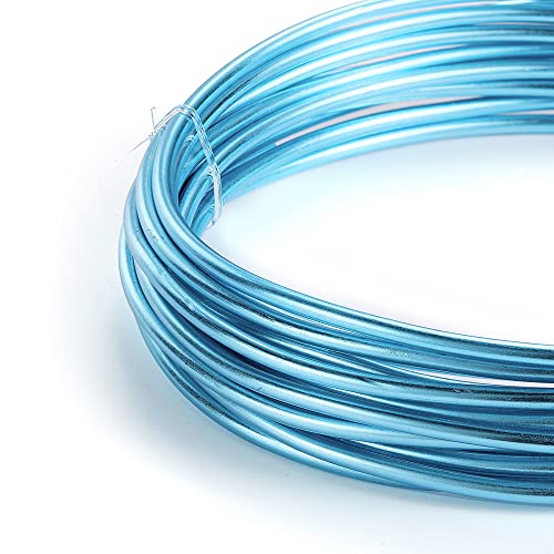 0,6–3 mm runder Aluminiumdraht, vielseitiges lackiertes Aluminiummetall, weich for die Herstellung von DIY-Schmuckstücken(Sky Bule,0.8mm x 10Meters) von Generic