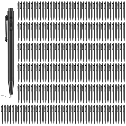 0,7 mm feine Spitze Stifte mit Clip, 200 Stück Mini-Stifte Bulk, glattes Schreiben Stifte für Büro, Tasche, Notizbuch, Schule, kleine einziehbare Kugelschreiber, schwarze kleine Tintenstifte 0,7 mm feine Spitze Stifte mit Clip, 200 Stück Mini-Stifte Bulk, glattes Schreiben Stifte für Büro, Tasche, Notizbuch, Schule, kleine einziehbare Kugelschreiber, schwarze kleine Tintenstifte von Generic
