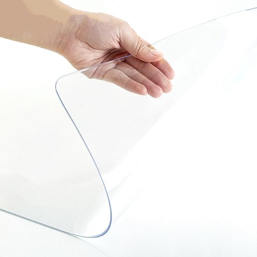 0.80 mm Tischdecke Transparent PVC Plastik-Tischdecken Durchsichtig Tischschutzfolie für Restaurantgarten und Boden,Größe Wählbar Transparente Tischfolie(15x55in(40x140cm)) von Generic