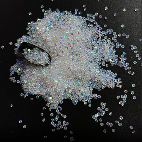 1,2 mm 1440 Stück Pixie-Steine, Bunte Strasssteine, glänzende Glas-Strasssteine, DIY-Nagelkunst-Dekorationen, Kristalle for Basteln, Zubehör(2) von Generic