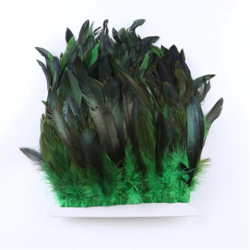 1/5/10 m natürliches Hahnfeder-Band, 10–15 cm, Kleid, Nähzubehör, Heimdekoration, Basteln, Gras, 1 m 1/5/10 m natürliches Hahnfeder-Band, 10–15 cm, Kleid, Nähzubehör, Heimdekoration, Basteln, Gras, 1 m von Generic