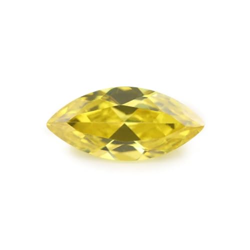 1,5 x 3 - 10 x 20 mm, lose Zirkonia-Steine, 5A Zirkonia, synthetische Edelsteine für Schmuckherstellung, Goldgelb, 8 x 16 mm, 50 Stück von Generic
