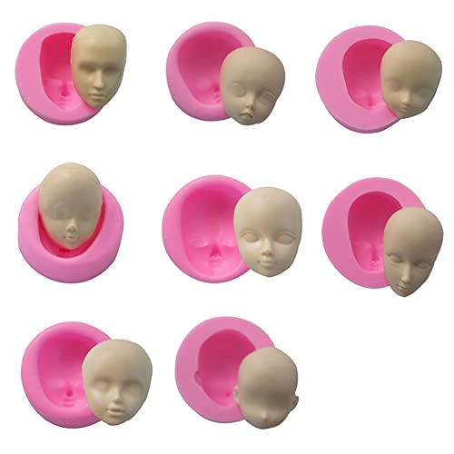 1/8 Stück Silikonform für menschlichen Kopf, Gesicht, Fondant, Gesichtsformen, Modell, Puppenkopf, Form, Herstellung von Schokolade, Kuchen, Ton, Harz, Kerze, Seife, Formen 1/8 Stück Silikonform für menschlichen Kopf, Gesicht, Fondant, Gesichtsformen, Modell, Puppenkopf, Form, Herstellung von Schokolade, Kuchen, Ton, Harz, Kerze, Seife, Formen von Generic