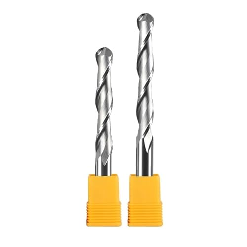 1/8-Zoll-Schaft, 1–3,175 mm, Kugelkopffräser, Spiralfräser, 2 Nuten, Hartmetall-Schaftfräser for Gravieren, 10er-Pack(3.175 * 2.5 * 4) von Generic