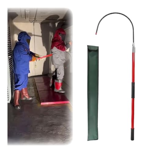1–4er-Pack roter, isolierter Hochspannungs-Rettungshaken aus Epoxidharz, Teleskopstange/-stab, tragbarer Hotstick-Rettungshaken gegen Stromschlag(1Pack,1.5m/4.9ft) von Generic