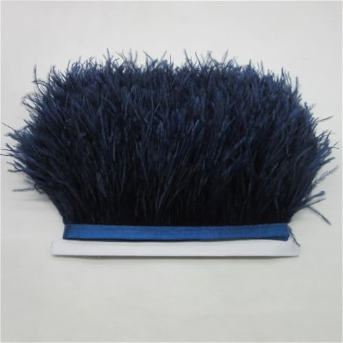 1 Meter echte Straußenfeder-Bordüre, 8–10 cm, für Rock/Kleid, Federbesatz, DIY, Party, Handwerk, Marineblau 1 Meter echte Straußenfeder-Bordüre, 8–10 cm, für Rock/Kleid, Federbesatz, DIY, Party, Handwerk, Marineblau von Generic