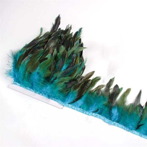 1 Meter natürliche Hahnfeder-Fransen, Handwerk, 15–20 cm, flauschiges Hühner-Federband, DIY-Kleidung, Dekoration, 15 x 15–20 cm 1 Meter natürliche Hahnfeder-Fransen, Handwerk, 15–20 cm, flauschiges Hühner-Federband, DIY-Kleidung, Dekoration, 15 x 15–20 cm von Generic