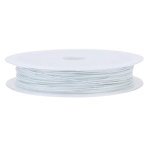 1 Rolle Edelstahl-Perlendraht, Armbandschnur, Durchmesser 0,3 0,38 0,45 0,5 0,6 0,8 1 mm, starker Faden zur Schmuckherstellung(1,0.8mm 8meters) von Generic